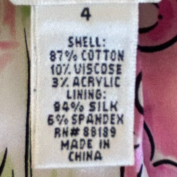 Lilly Pulitzer Mizner Pink Tweed Boucle Silk Lined Blazer Jacket Sz 4 Vintage - Picture 9 of 9